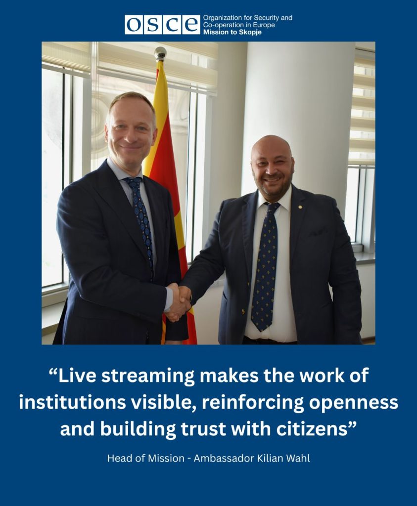 The Constitutional Court Receives Support from the OSCE Mission to Skopje for the Live Streaming of Court Sessions
